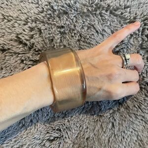 Max Mara Wide Acrylic Resin Bangle Bracelet One Size